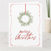 Eenvoudige met de hand getekende foto gevouwen ker kaart (Voorkant)