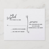 Eenvoudige met de hand getekende RSVP kaart (Voorkant)