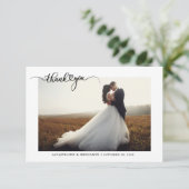 Eenvoudige met de hand-uitgelijnde foto van het Ha Bedankkaart (Staand voorkant)