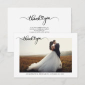 Eenvoudige met de hand-uitgelijnde foto van het Ha Bedankkaart (Voorkant / Achterkant)