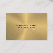 Eenvoudige metaalgouden textuur visitekaartje (Voorkant)