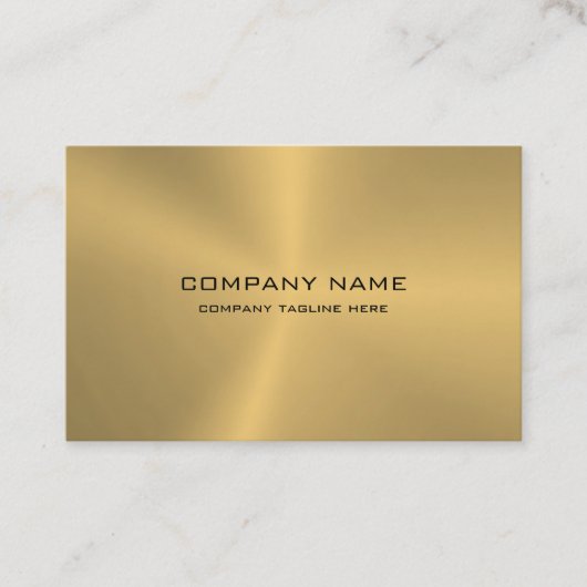 Eenvoudige metaalgouden textuur visitekaartje (Voorkant)