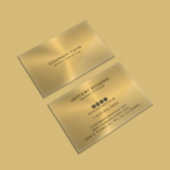 Eenvoudige metaalgouden textuur visitekaartje