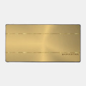 Eenvoudige metalen gouden textuur glanzende strepe bureaumat (Voorkant)