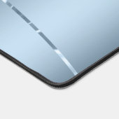 Eenvoudige metallic blauwe textuur glanzende strep bureaumat (Hoek)