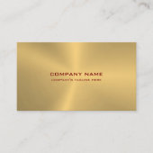 Eenvoudige Metallic Gouden Textuur Roestvrij staal Visitekaartje (Voorkant)