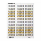 Eenvoudige Metallic zilver gouden accenten Etiket (Full Sheet)