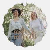 Eenvoudige mevrouw & mevrouw lesbische Passen getr Ornament Kaart (Voorkant)