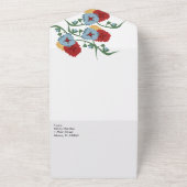 Eenvoudige Mexicaanse Bloemrijke Folk Botanische B All In One Uitnodiging (Buitenkant)