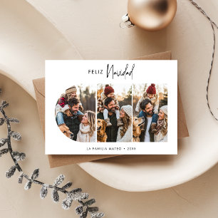 Eenvoudige Mexicaanse Kerstmis Feliz Navidad 5 Fot Feestdagenkaart