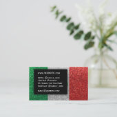 Eenvoudige Mexicaanse vlag Glitter Professional Ex Visitekaartje (Staand voorkant)