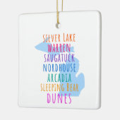 Eenvoudige Michigan Sleeping Bears Dunes Ornament (Links)