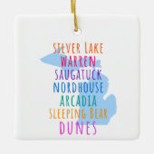 Eenvoudige Michigan Sleeping Bears Dunes Ornament (Voorkant)