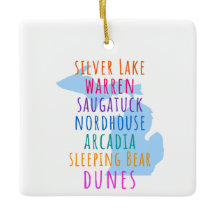 Eenvoudige Michigan Sleeping Bears Dunes Ornament