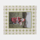 Eenvoudige Mid Century Modern Salie Groene Foto Fleece Deken (Voorkant (Horizontaal))