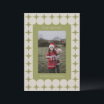 Eenvoudige midden eeuw moderne sage groene foto feestdagenkaart<br><div class="desc">Eenvoudige Mid Century Moderne Sage Groene Foto Vakantie Kaart</div>