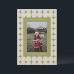 Eenvoudige midden eeuw moderne sage groene foto feestdagenkaart<br><div class="desc">Eenvoudige Mid Century Moderne Sage Groene Foto Vakantie Kaart</div>