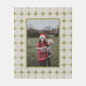 Eenvoudige midden eeuw moderne sage groene foto fleece deken (Voorkant)