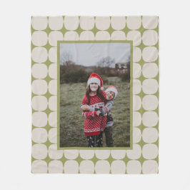 Eenvoudige midden eeuw moderne sage groene foto fleece deken