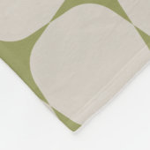 Eenvoudige midden eeuw moderne sage groene foto fleece deken (Hoek)