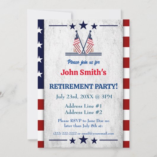 Eenvoudige Militaire Partij Patriottische Amerikaa Kaart (Voorkant)