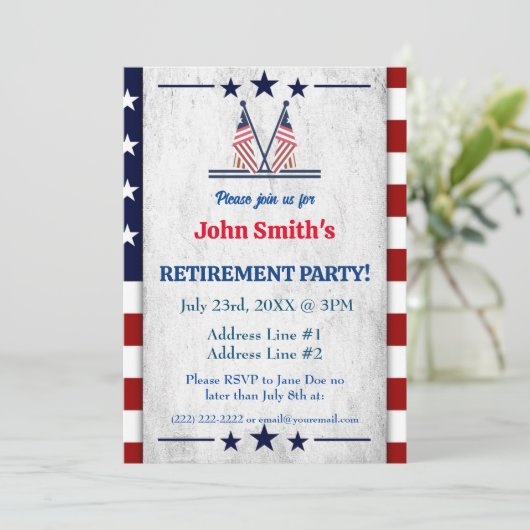 Eenvoudige Militaire Partij Patriottische Amerikaa Kaart (Staand voorkant)