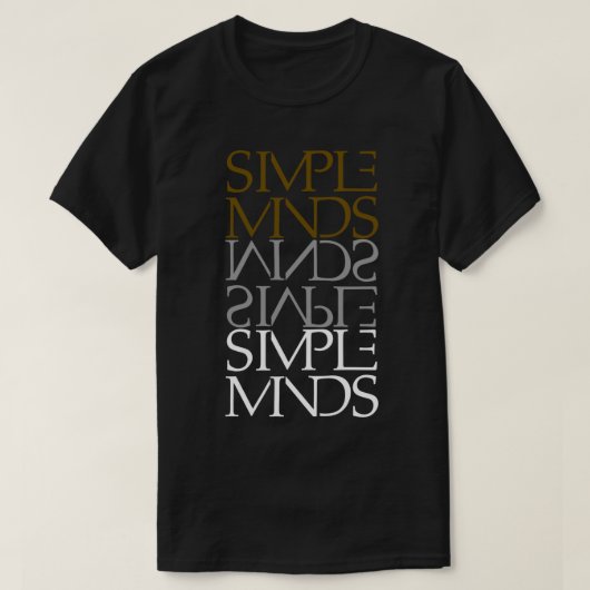 Eenvoudige minds-Logo (wit/stempel, goud) Klassiek T-shirt (Design voorkant)