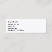 Eenvoudige miniconstructie-Visitekaartjes Mini Visitekaartje (Achterkant)