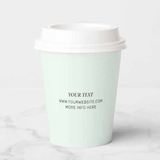 Eenvoudige minieme Business Logo Custom Paper Cup Papieren Bekers (Achterkant)