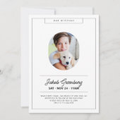 Eenvoudige minieme fotobalk Mitzvah Kaart (Voorkant)