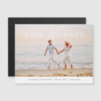 Eenvoudige minieme fotobruiloft met een foto als o