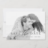Eenvoudige minieme fotobruiloft met een foto als o save the date (Voorkant)