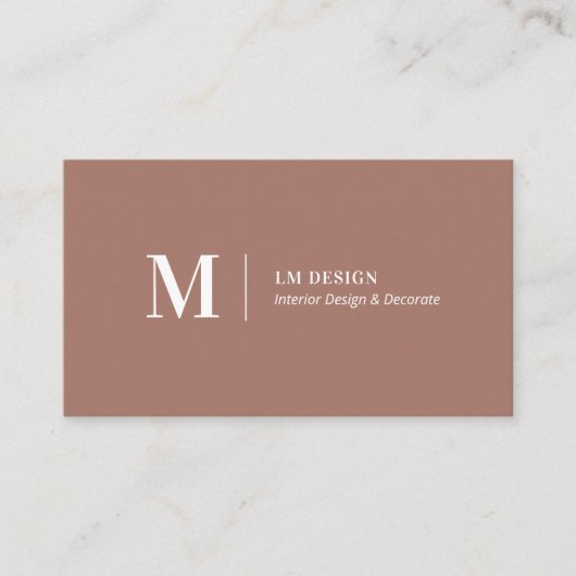 Eenvoudige minieme Sienna Modern-Visitekaartjes Visitekaartje (Voorkant)