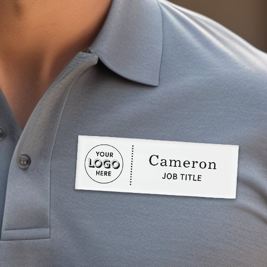 Eenvoudige minimaal bedrijf Logo werknemer Naambadge