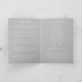 Eenvoudige minimaal elegante begrafenis programma (Binnen)