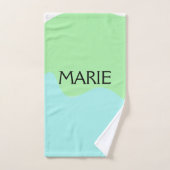 EENVOUDIGE MINIMAAL GROENE TOEVOEGING JOUW NAAM TE BAD HANDDOEK (Handdoek)