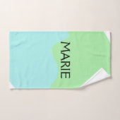 EENVOUDIGE MINIMAAL GROENE TOEVOEGING JOUW NAAM TE BAD HANDDOEK (Handdoek)