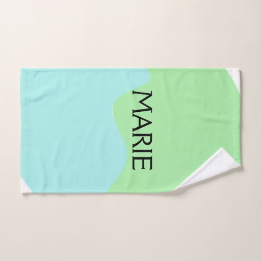 EENVOUDIGE MINIMAAL GROENE TOEVOEGING JOUW NAAM TE BAD HANDDOEK (Handdoek)