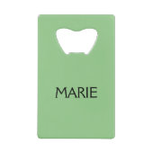 EENVOUDIGE MINIMAAL GROENE TOEVOEGING JOUW NAAM TE CREDITKAART FLESSENOPENER (Voorkant)