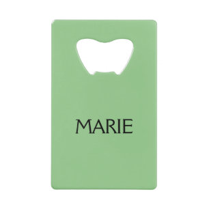 EENVOUDIGE MINIMAAL GROENE TOEVOEGING JOUW NAAM TE CREDITKAART FLESSENOPENER