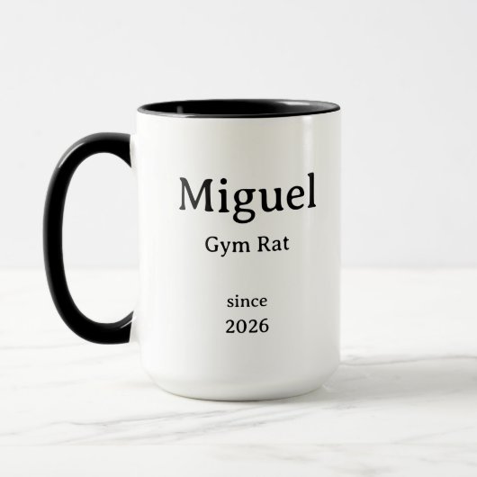 Eenvoudige Minimaal Gym Rat Mok (Links)