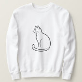 Eenvoudige Minimaal Kat sweatshirt (Design voorkant)