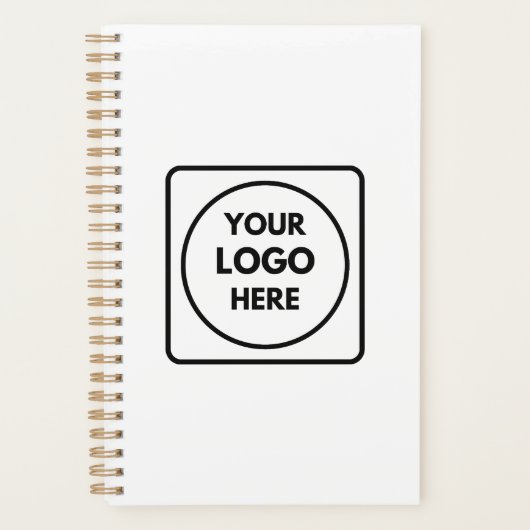 Eenvoudige Minimaal Logo Tekst Branding Planner (Voorkant)
