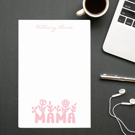 Eenvoudige Minimaal Moderne Basis Roze Mama Post-it® Notes