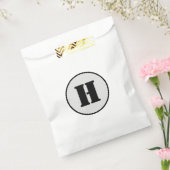 EENVOUDIGE MINIMAAL MODERNE MONOGRAM ELEGANT STIJL BEDANKZAKJE (Gezegeld)