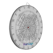 EENVOUDIGE MINIMAAL MODERNE MONOGRAM ELEGANT STIJL DARTBORD (Voorkant Links)