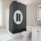 EENVOUDIGE MINIMAAL MODERNE MONOGRAM ELEGANT STIJL DOUCHEGORDIJN (In situ)