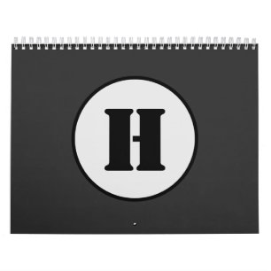 EENVOUDIGE MINIMAAL MODERNE MONOGRAM ELEGANT STIJL KALENDER