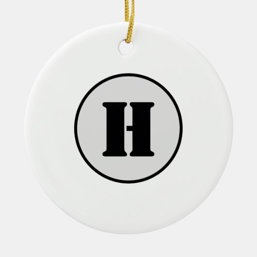 EENVOUDIGE MINIMAAL MODERNE MONOGRAM ELEGANT STIJL KERAMISCH ORNAMENT (Voorkant)