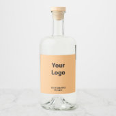 EENVOUDIGE MINIMAAL MODERNE MONOGRAM ELEGANT STIJL LIKEURFLES ETIKET (Voorkant)